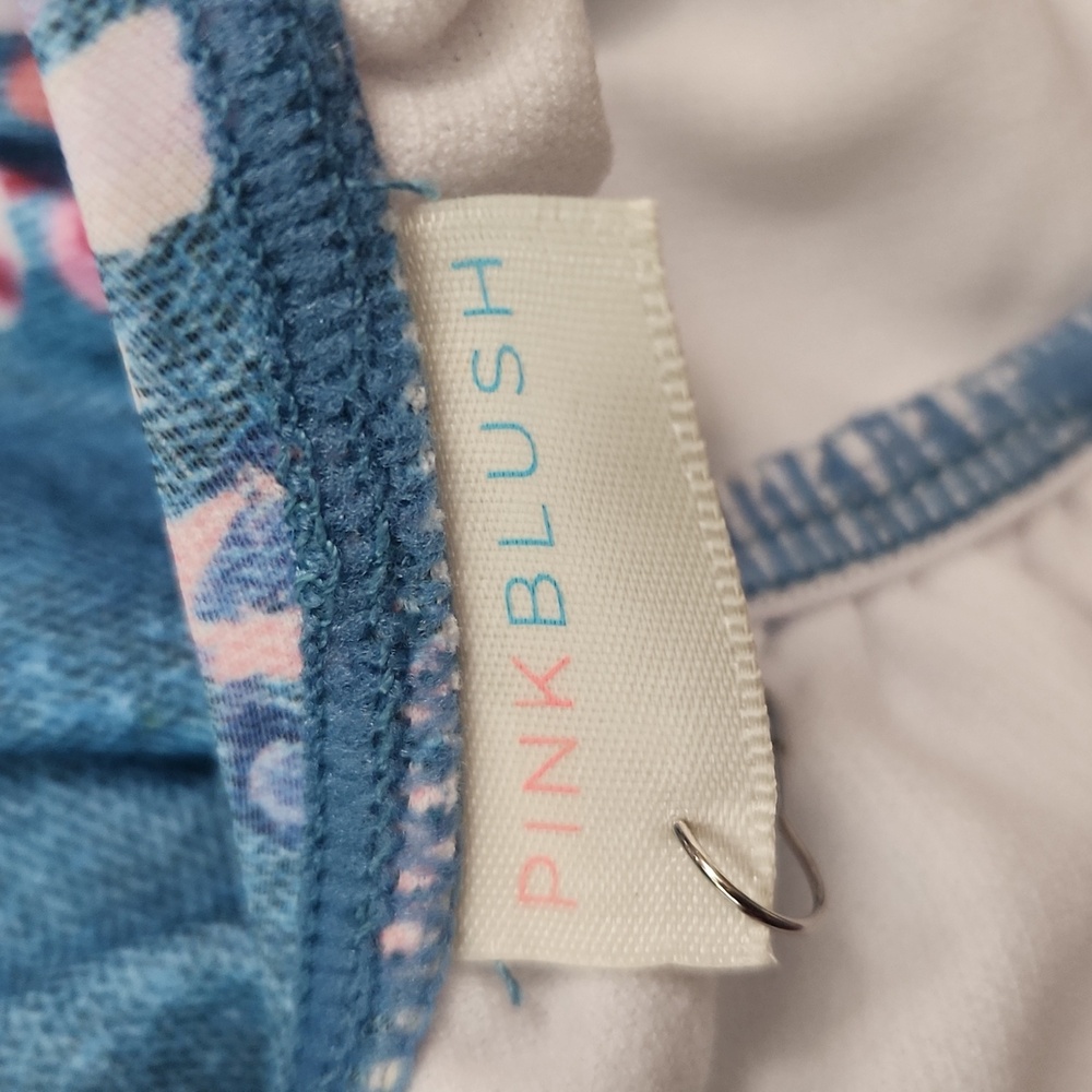 Pinkblush Teal Floral Ruffle Maternity One-Piece Swimsuit floral - Picture 10 of 14